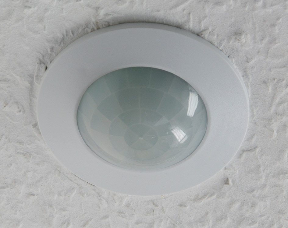 Decken-Einbau-Bewegungsmelder 360° LED geeignet, 6m Detektion, weiß 