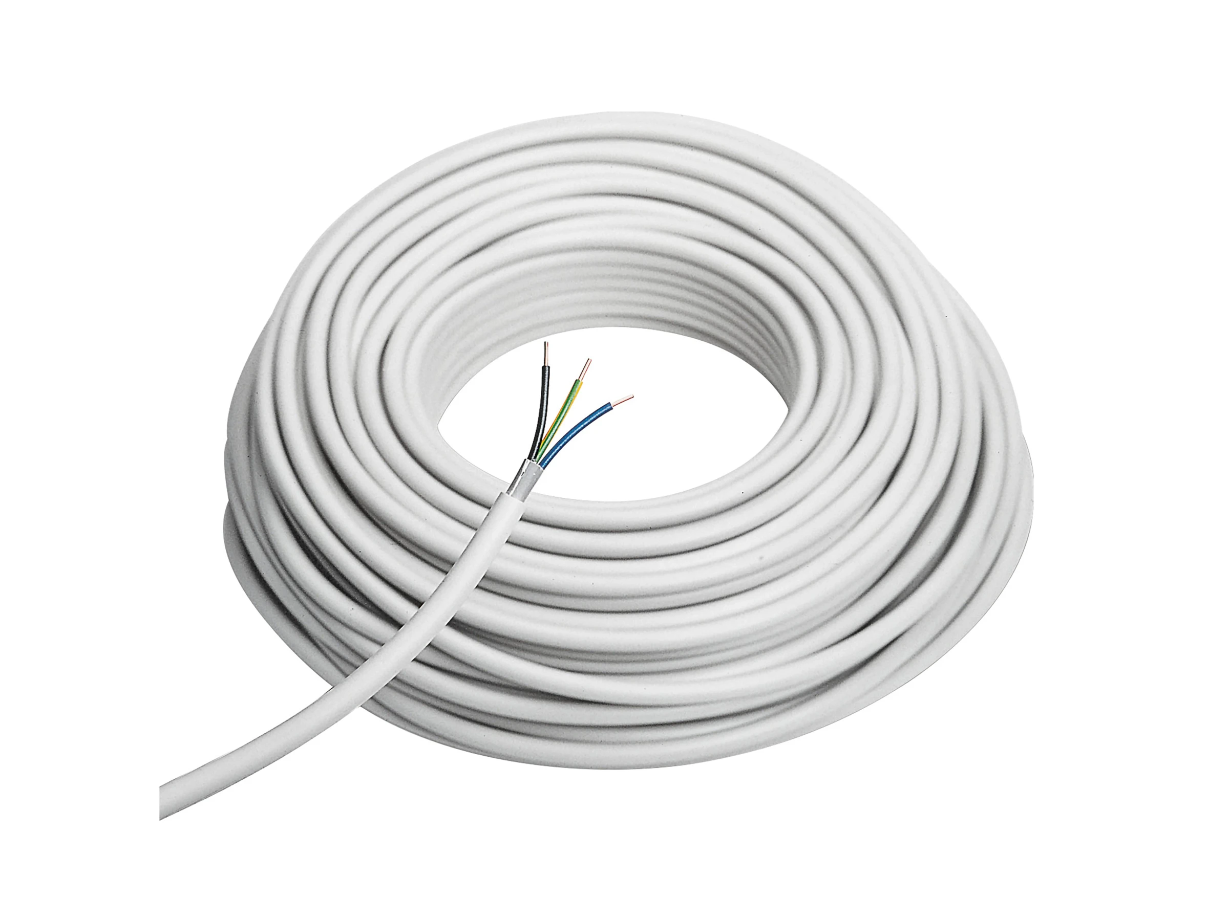 Installations-, Elektro- und Stromkabel NYM-J 3 x 1,5 mm² 50 m Grau Installations-, Elektro- und Stromkabel NYM-J 3 x 1,5 mm² 50 m Grau