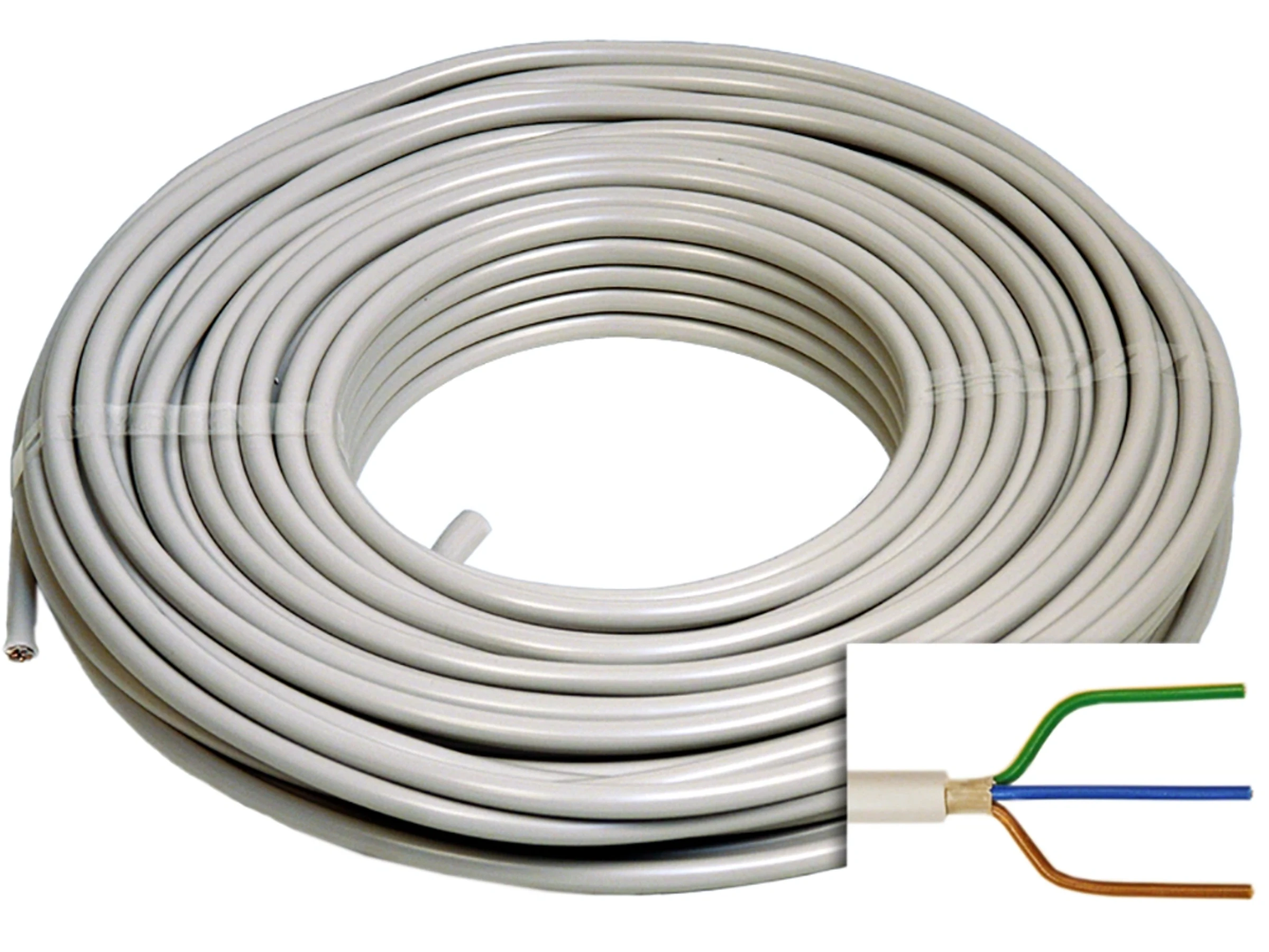 Emskabel Feuchtraumleitung NYM-J 3 x 2,5 mm² 50 m - Robustes Kabel für Feuchträume Emskabel Feuchtraumleitung NYM-J 3 x 2,5 mm² 50 m - Robustes Kabel für Feuchträume