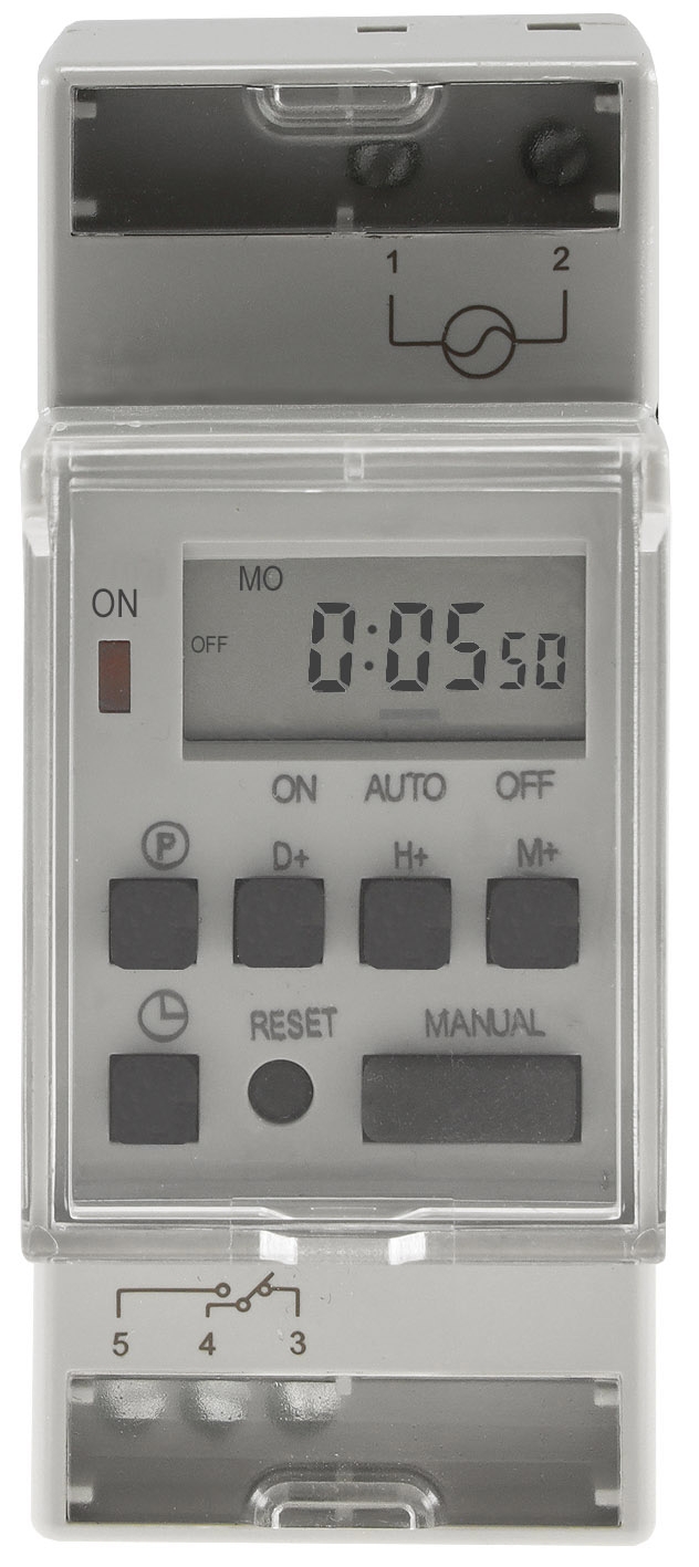 digitale Wochen-Zeitschaltuhr für Schalttafel-Einbau, 230V, mit Bluetooth 